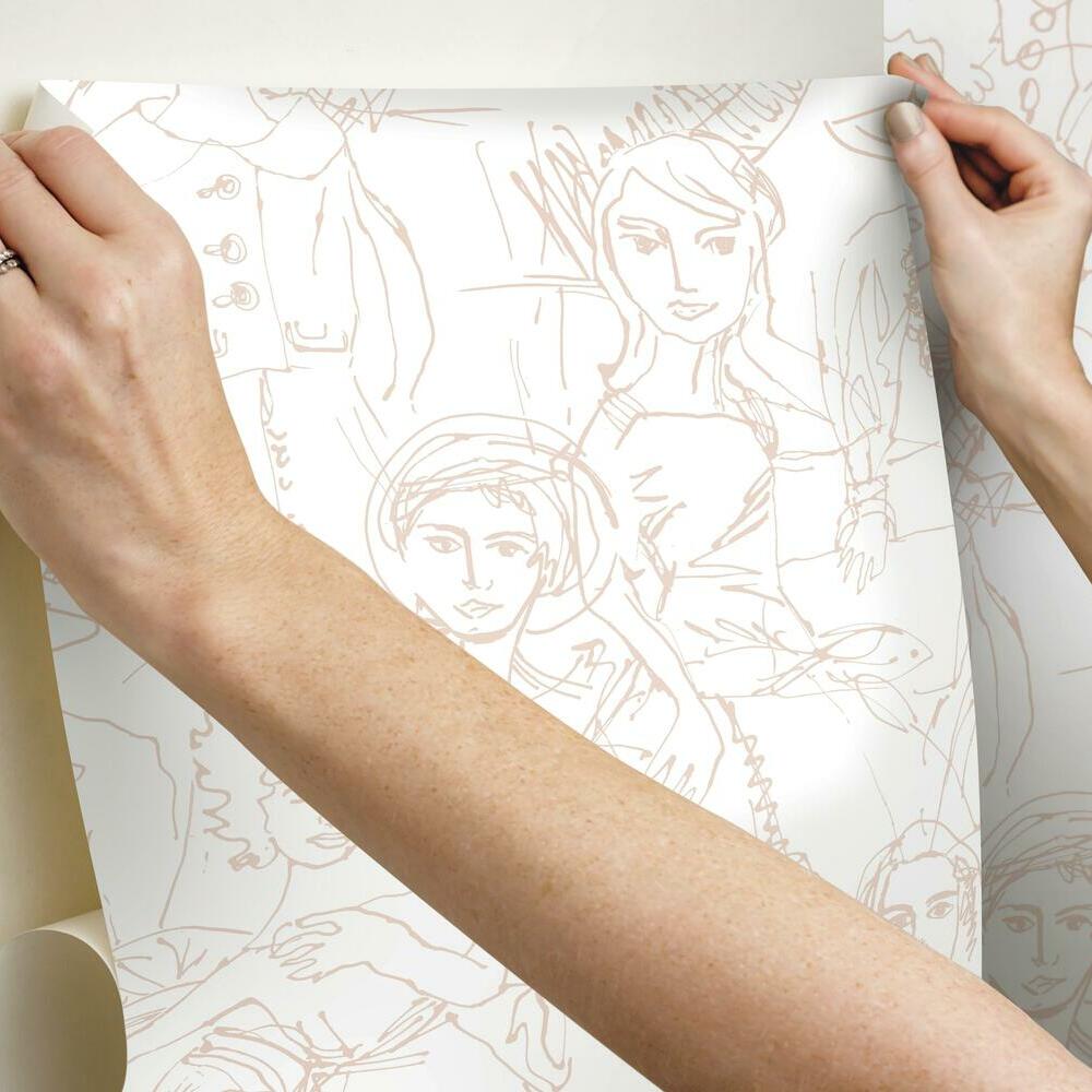 Vogue Sketches Peel and Stick Wallpaper Peel and Stick Wallpaper RoomMates   
