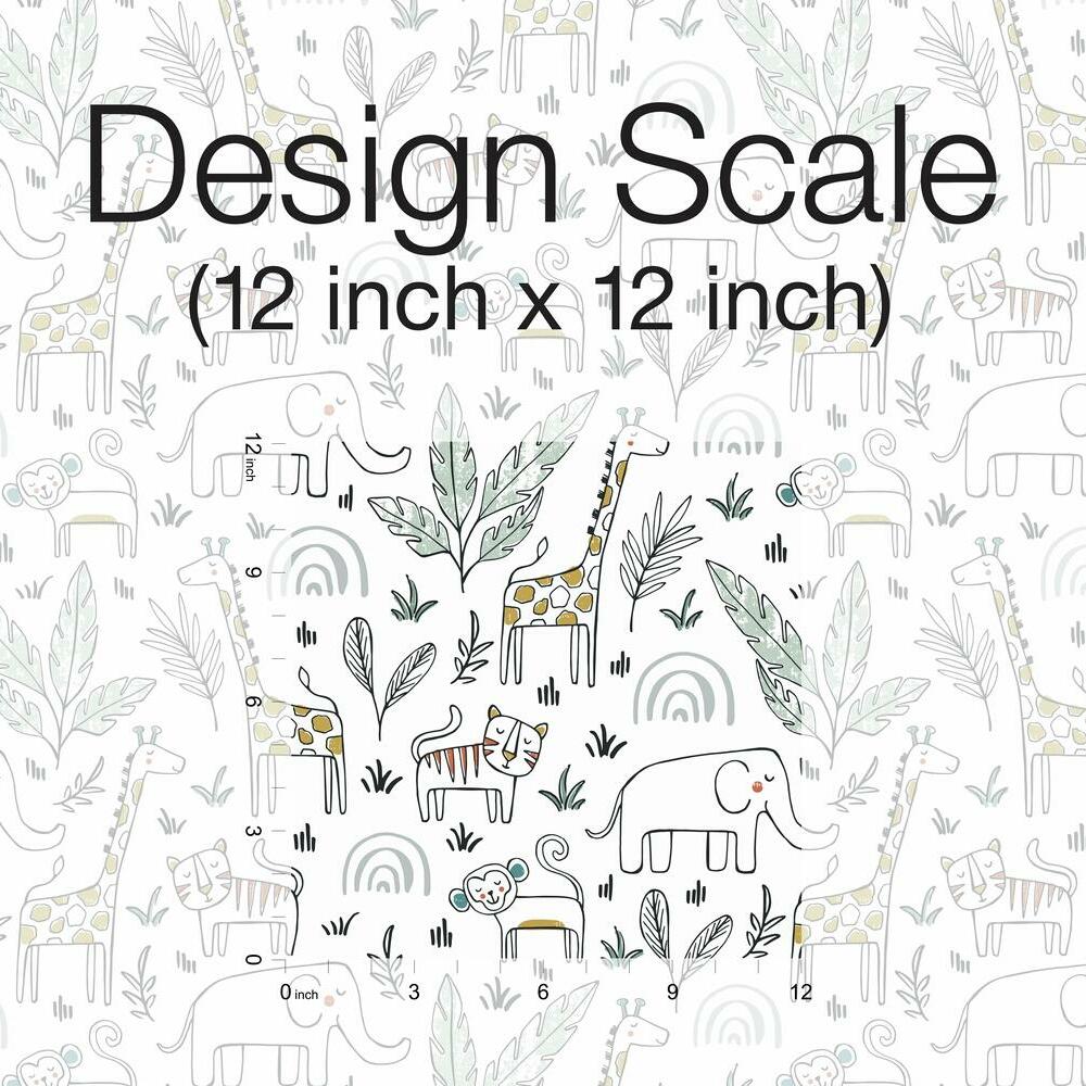 Jungle Menagerie Peel and Stick Wallpaper Peel and Stick Wallpaper RoomMates   