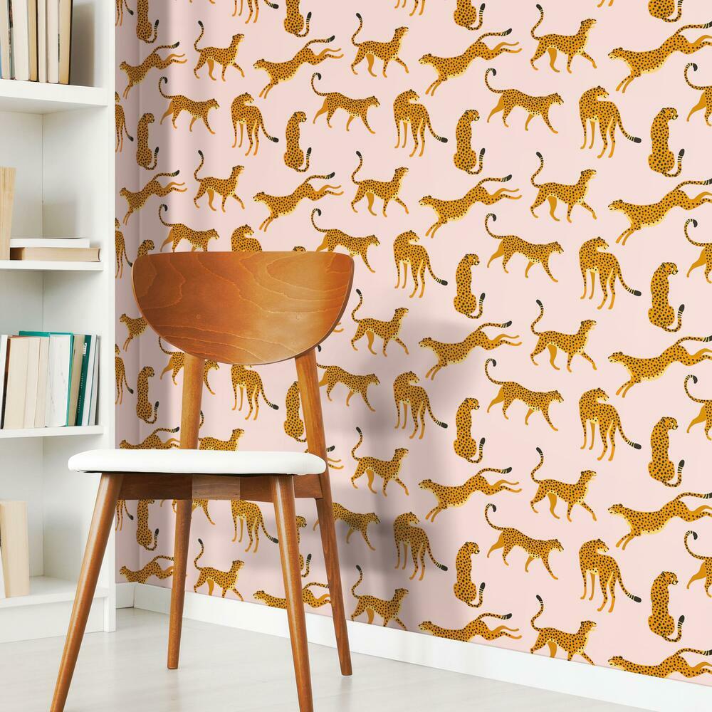 Cheetah Cheetah Peel and Stick Wallpaper Peel and Stick Wallpaper RoomMates   