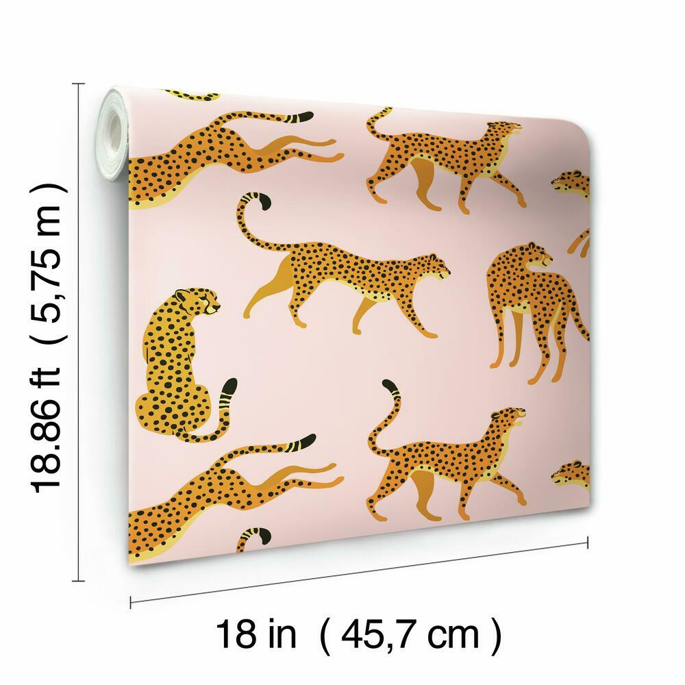 Cheetah Cheetah Peel and Stick Wallpaper Peel and Stick Wallpaper RoomMates   