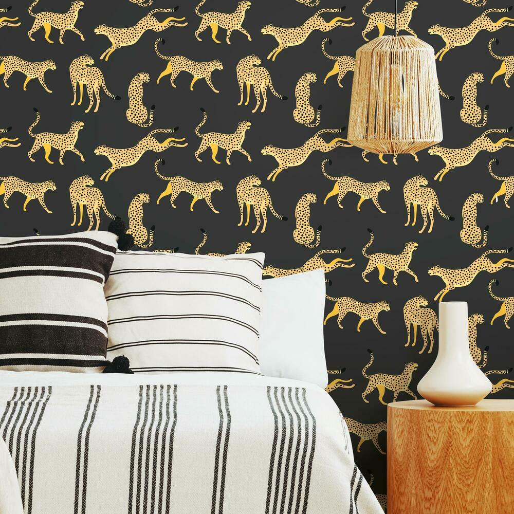 Cheetah Cheetah Peel and Stick Wallpaper Peel and Stick Wallpaper RoomMates   