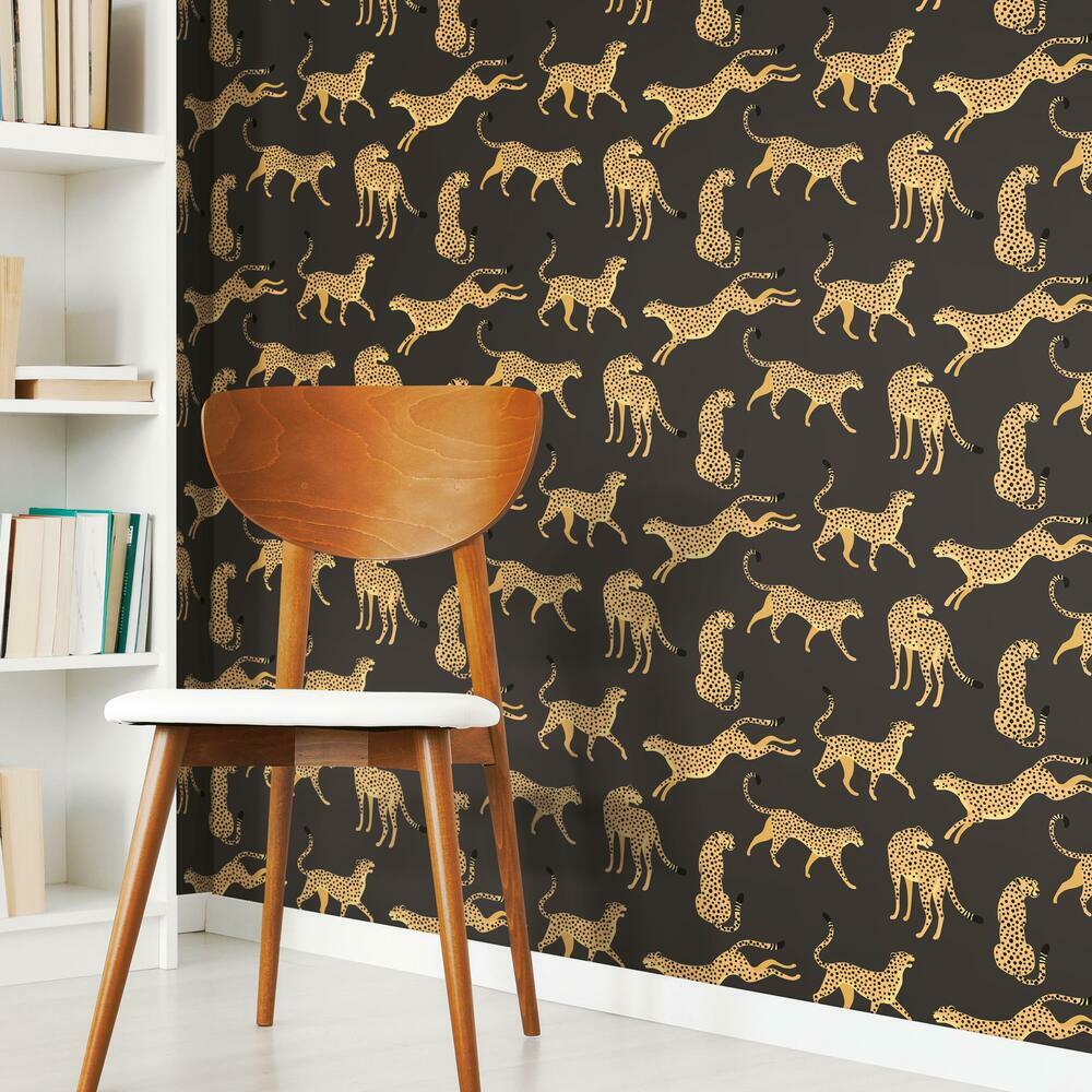 Cheetah Cheetah Peel and Stick Wallpaper Peel and Stick Wallpaper RoomMates   