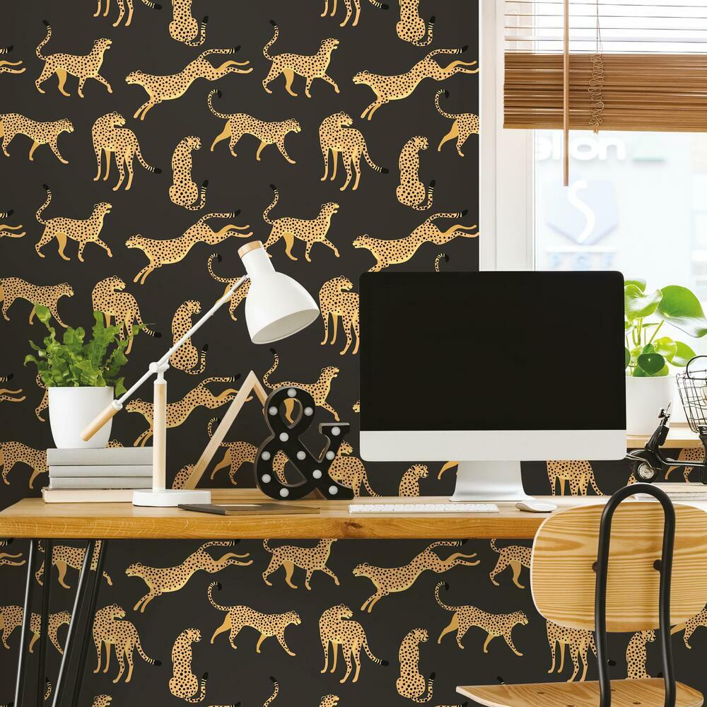Cheetah Cheetah Peel and Stick Wallpaper Peel and Stick Wallpaper RoomMates   