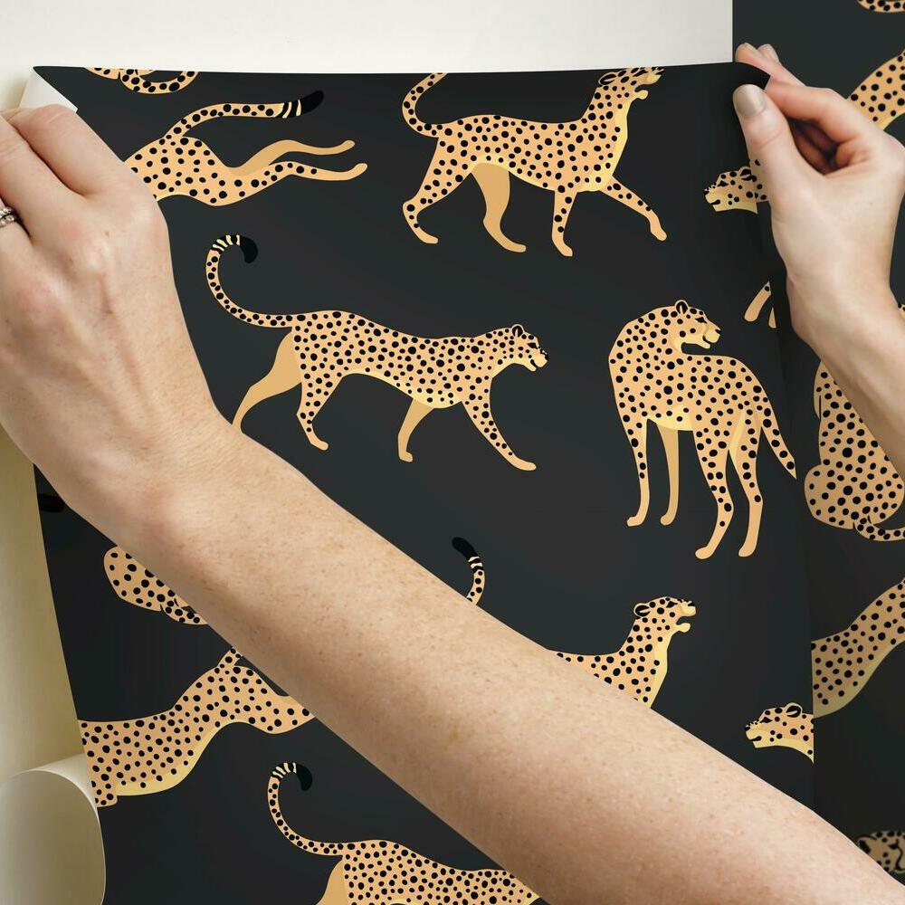 Cheetah Cheetah Peel and Stick Wallpaper Peel and Stick Wallpaper RoomMates   