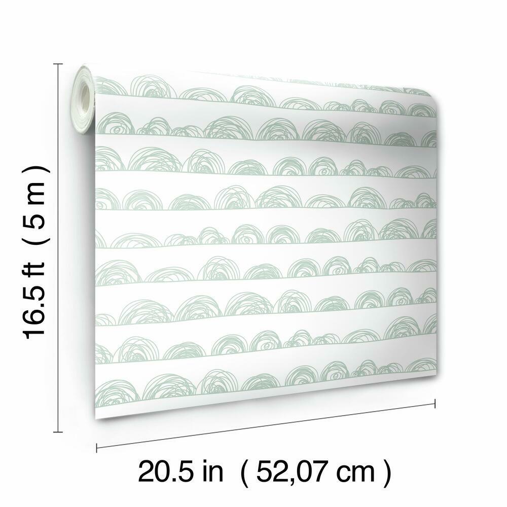 Doodle Scallop Peel and Stick Wallpaper Peel and Stick Wallpaper RoomMates   