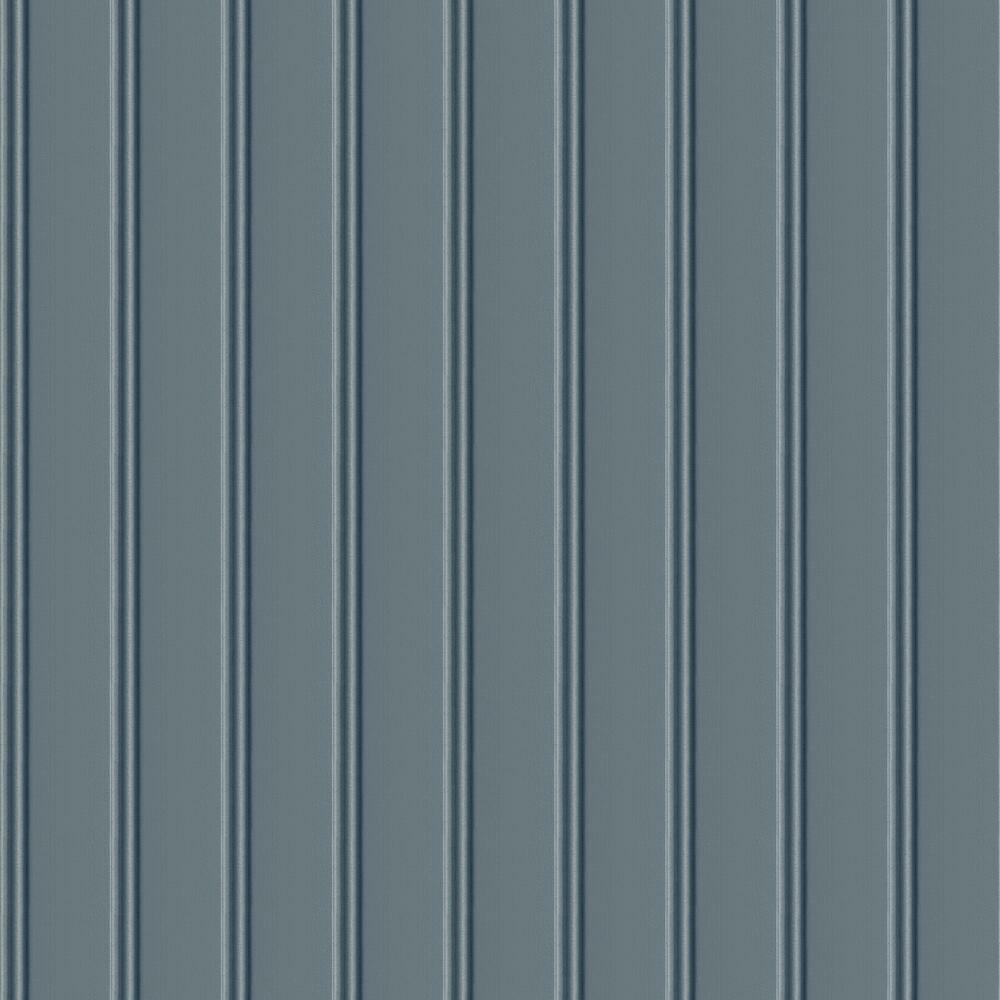 Beadboard Peel and Stick Wallpaper Peel and Stick Wallpaper RoomMates Roll Navy 