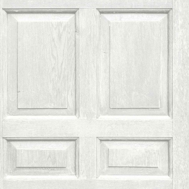 Beveled Wood Paneling Peel & Stick Wallpaper Peel and Stick Wallpaper RoomMates Roll White 