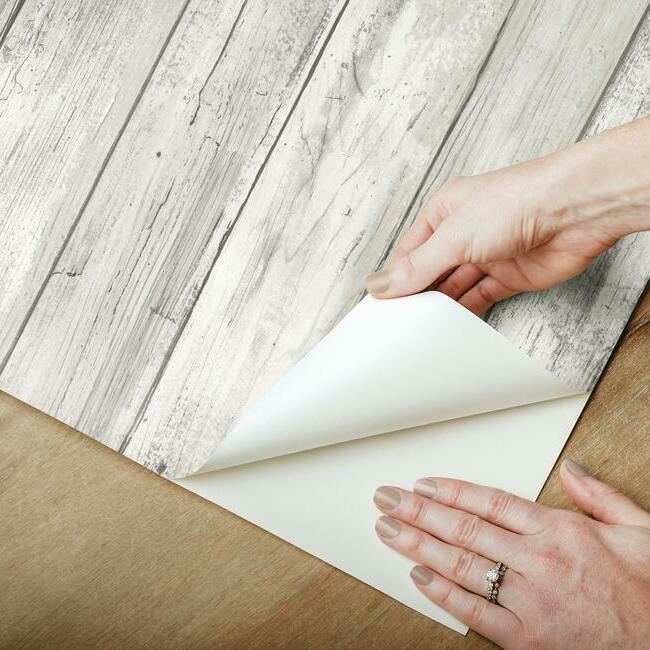 Distressed Wood Peel and Stick Wallpaper Peel and Stick Wallpaper RoomMates   