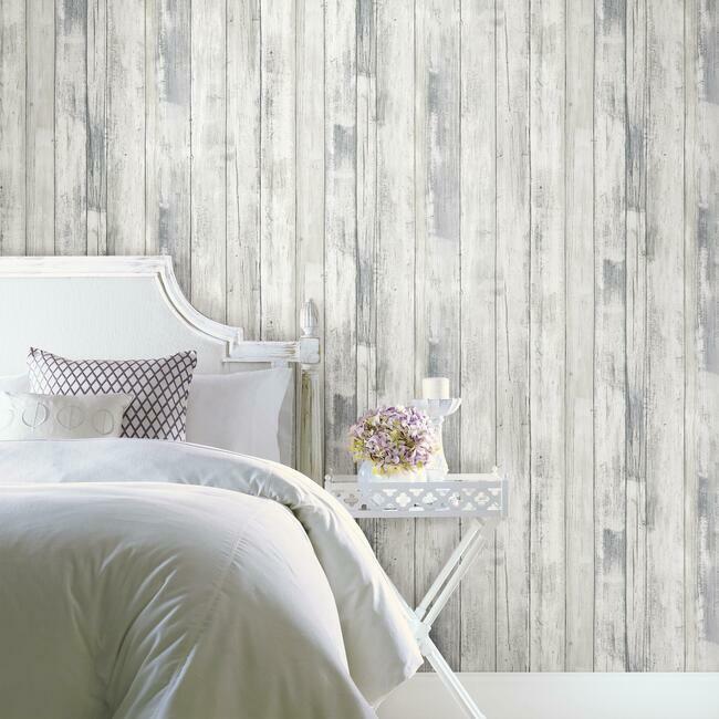 Distressed Wood Peel and Stick Wallpaper Peel and Stick Wallpaper RoomMates   