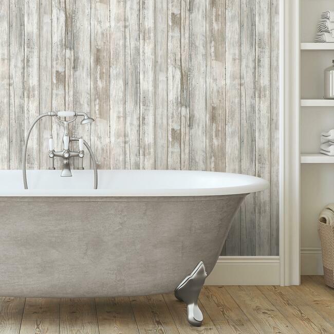 Distressed Wood Peel and Stick Wallpaper Peel and Stick Wallpaper RoomMates   
