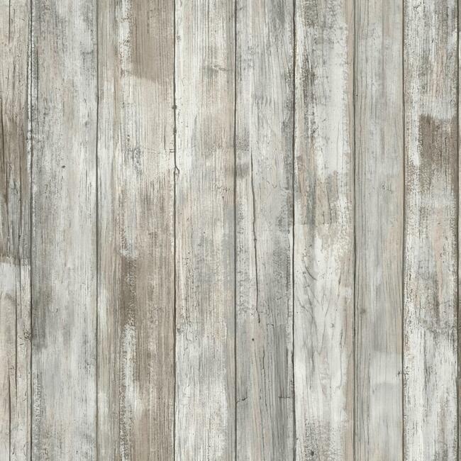 Distressed Wood Peel and Stick Wallpaper Peel and Stick Wallpaper RoomMates Roll Brown 