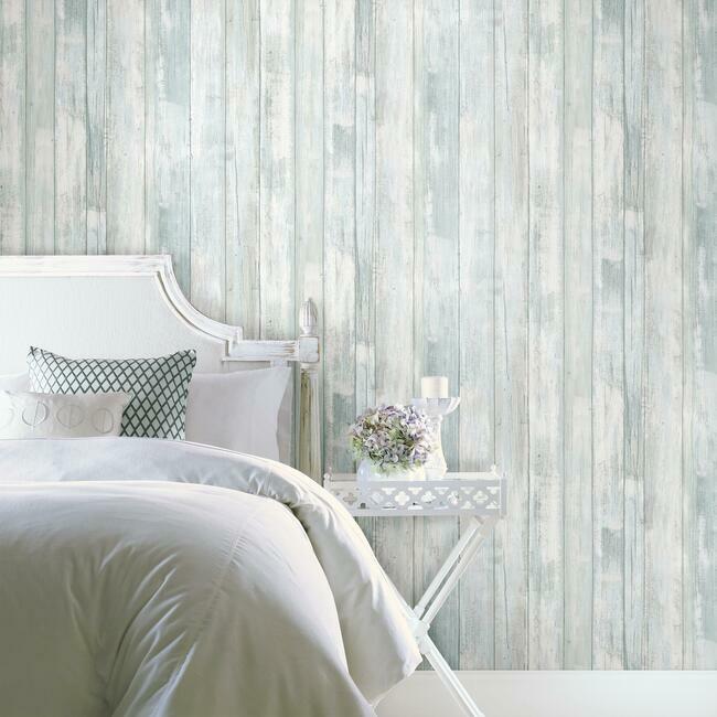 Distressed Wood Peel and Stick Wallpaper Peel and Stick Wallpaper RoomMates   