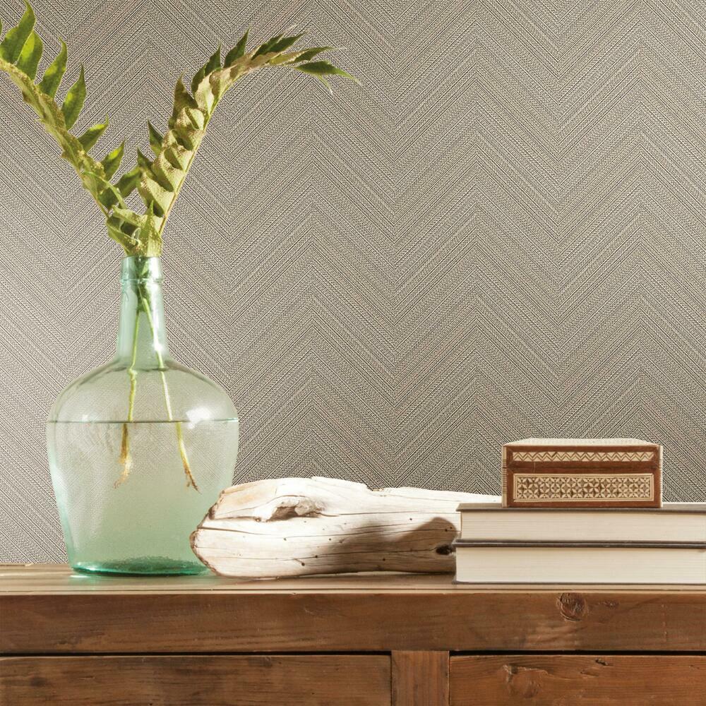 Herringbone Weave Peel and Stick Wallpaper Peel and Stick Wallpaper RoomMates   
