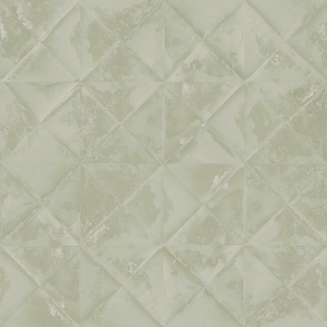 Reclaimed Tin Diamond Peel and Stick Wallpaper Peel and Stick Wallpaper RoomMates Roll Taupe 