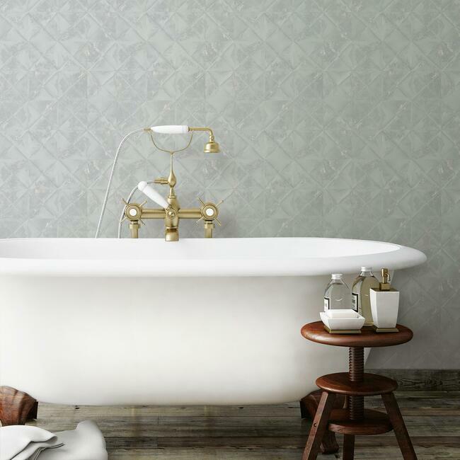 Reclaimed Tin Diamond Peel and Stick Wallpaper Peel and Stick Wallpaper RoomMates   