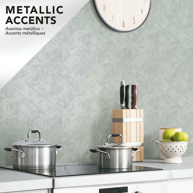 Reclaimed Tin Diamond Peel and Stick Wallpaper Peel and Stick Wallpaper RoomMates   