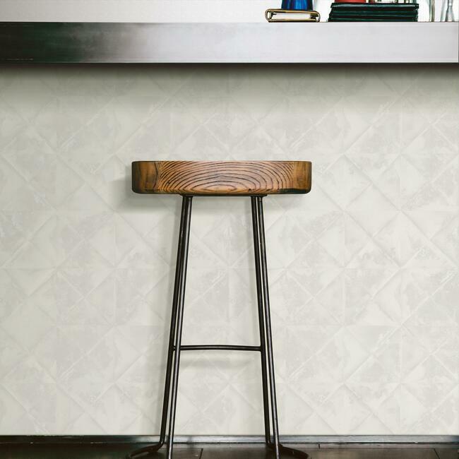 Reclaimed Tin Diamond Peel and Stick Wallpaper Peel and Stick Wallpaper RoomMates   