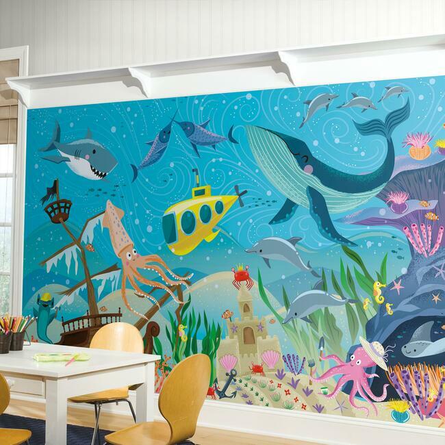 Underwater Discovery Mural Peel & Stick Wallpaper Wall Murals RoomMates   