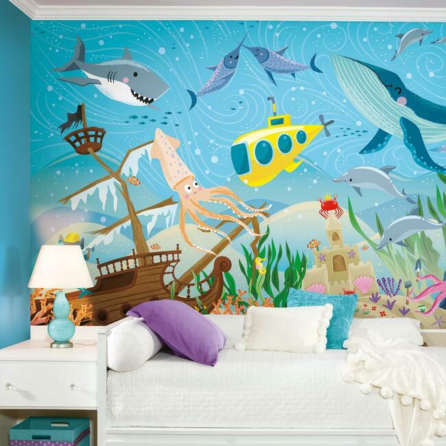 Underwater Discovery Mural Peel & Stick Wallpaper Wall Murals RoomMates   