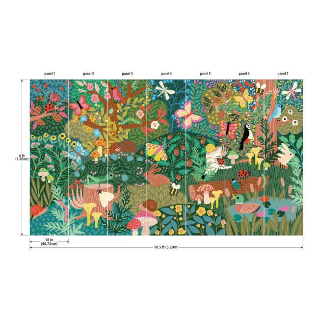 Woodland Wonderland Peel and Stick Wall Mural Wall Murals RoomMates   