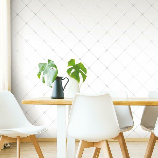 Diamond Tile Geo Peel & Stick Wallpaper Peel and Stick Wallpaper RoomMates   