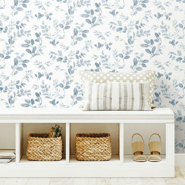 Lisa Audit Dancing Leaves Peel & Stick Wallpaper Peel and Stick Wallpaper RoomMates   