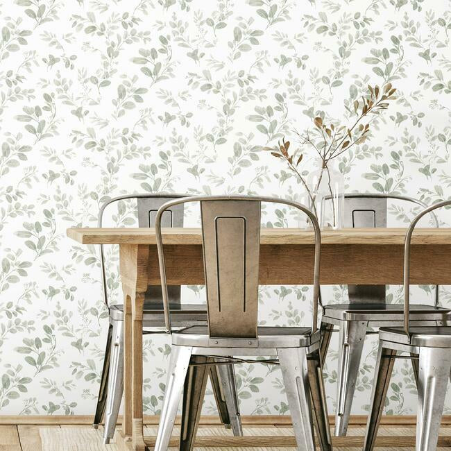 Lisa Audit Dancing Leaves Peel & Stick Wallpaper Peel and Stick Wallpaper RoomMates   