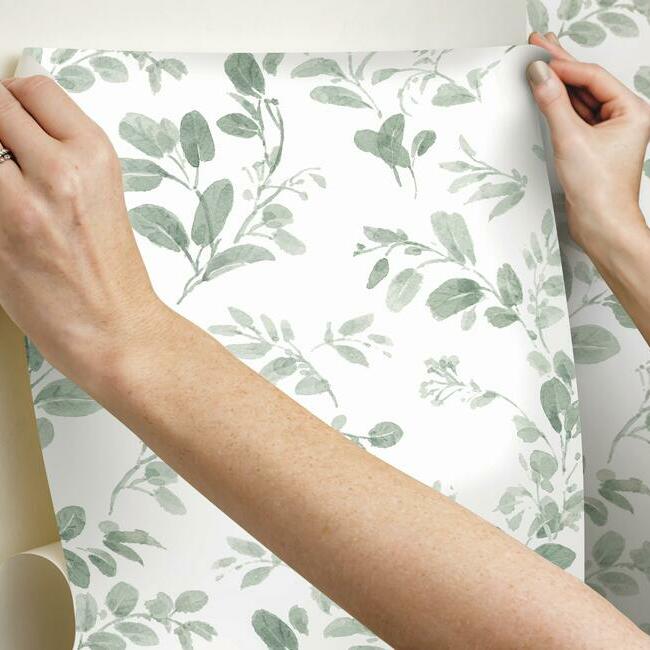 Lisa Audit Dancing Leaves Peel & Stick Wallpaper Peel and Stick Wallpaper RoomMates   