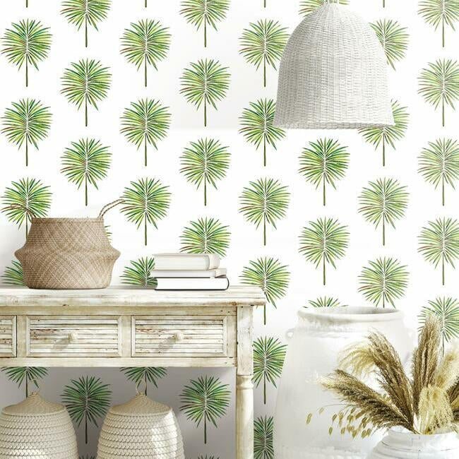 Cat Coquillette Fun Fronds Peel & Stick Wallpaper Peel and Stick Wallpaper RoomMates   