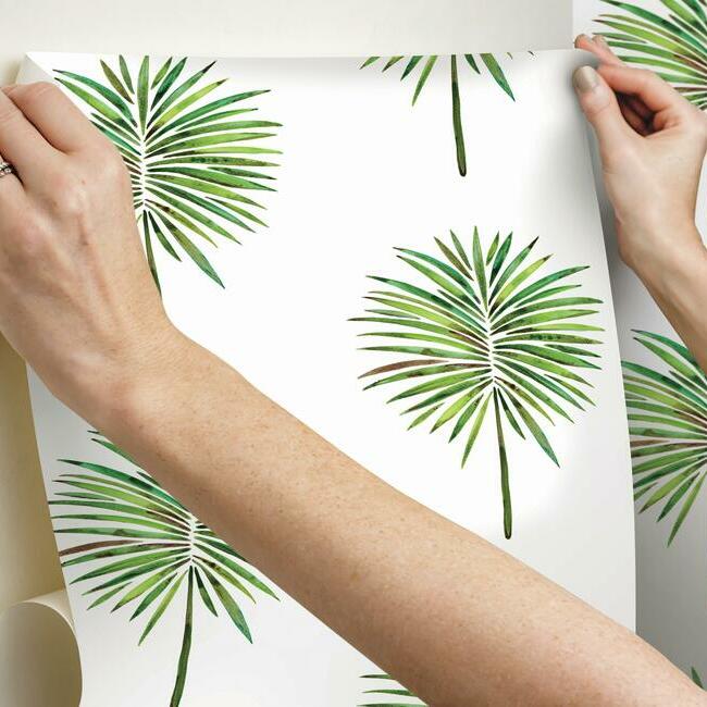 Cat Coquillette Fun Fronds Peel & Stick Wallpaper Peel and Stick Wallpaper RoomMates   