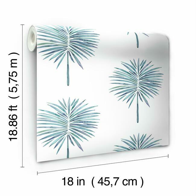 Cat Coquillette Fun Fronds Peel & Stick Wallpaper Peel and Stick Wallpaper RoomMates   