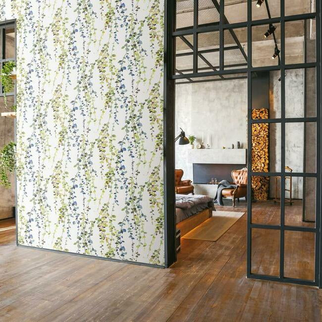 Hanging Watercolor Vines Peel and Stick Wallpaper Peel and Stick Wallpaper RoomMates   