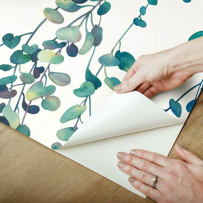 Hanging Watercolor Vines Peel and Stick Wallpaper Peel and Stick Wallpaper RoomMates   