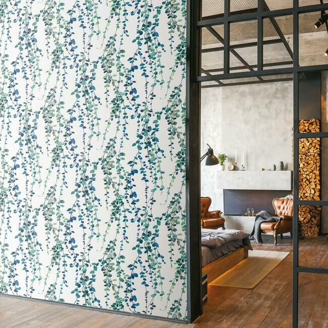 Hanging Watercolor Vines Peel and Stick Wallpaper Peel and Stick Wallpaper RoomMates   