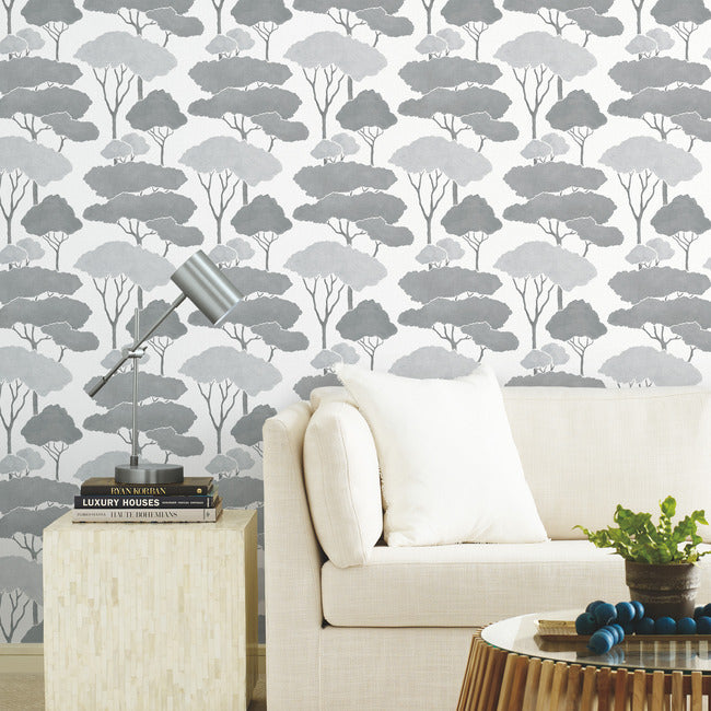 Umbrella Pines Peel & Stick Wallpaper Peel and Stick Wallpaper RoomMates   