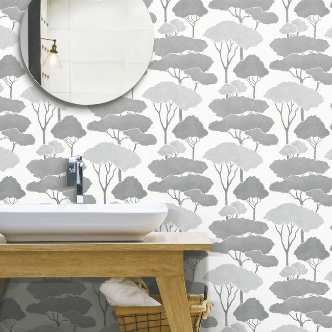 Umbrella Pines Peel & Stick Wallpaper Peel and Stick Wallpaper RoomMates   