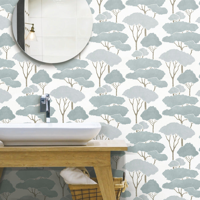 Umbrella Pines Peel & Stick Wallpaper Peel and Stick Wallpaper RoomMates   