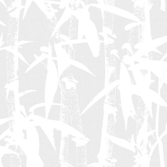 Modern Bamboo Peel & Stick Wallpaper Peel and Stick Wallpaper RoomMates Roll Grey 