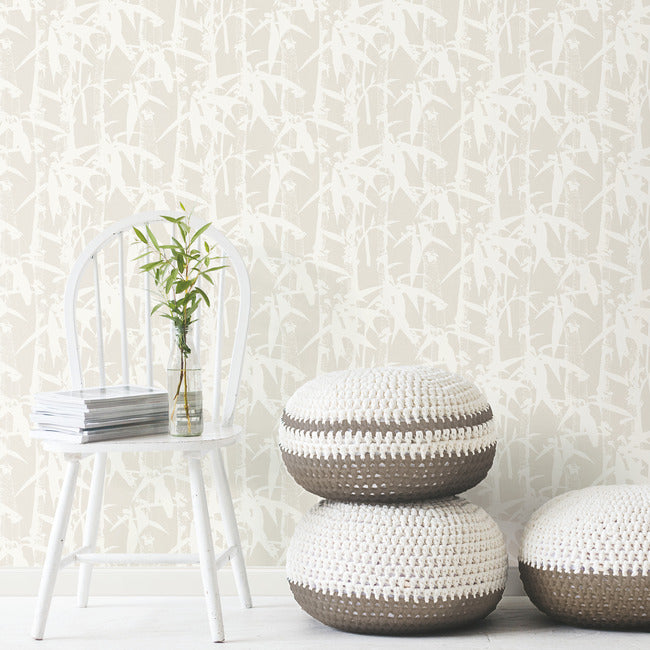 Modern Bamboo Peel & Stick Wallpaper Peel and Stick Wallpaper RoomMates   