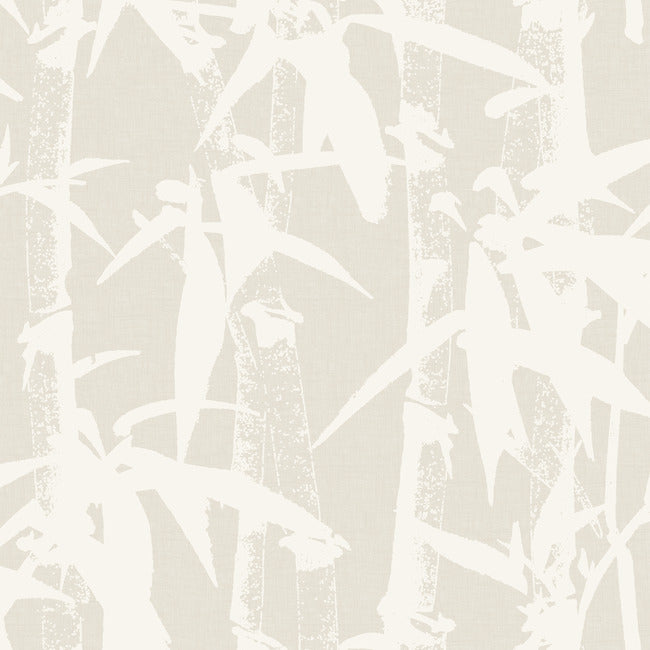 Modern Bamboo Peel & Stick Wallpaper Peel and Stick Wallpaper RoomMates Roll Tan 