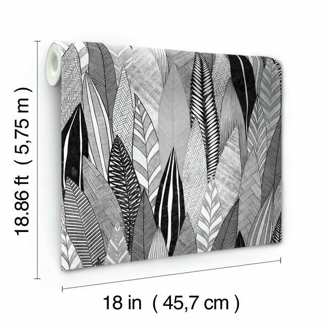 Fern & Feathers Peel and Stick Wallpaper Peel and Stick Wallpaper RoomMates   