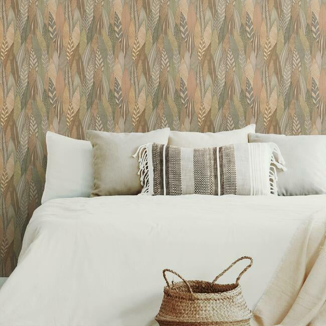 Fern & Feathers Peel and Stick Wallpaper Peel and Stick Wallpaper RoomMates   