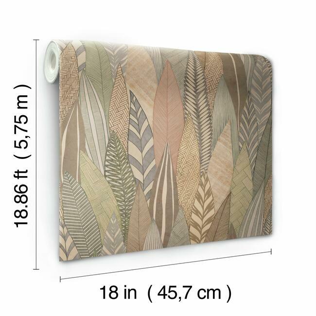 Fern & Feathers Peel and Stick Wallpaper Peel and Stick Wallpaper RoomMates   