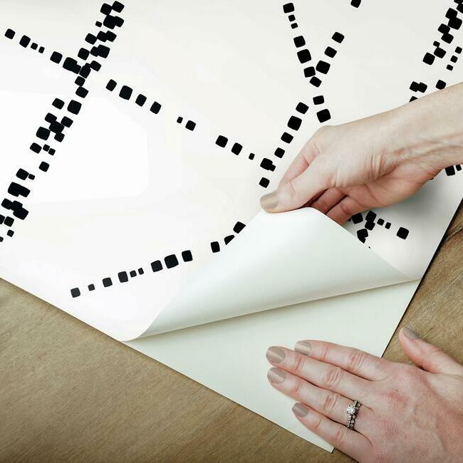 Jane Dixon Diamond Grid Specks Peel & Stick Wallpaper Peel and Stick Wallpaper RoomMates   