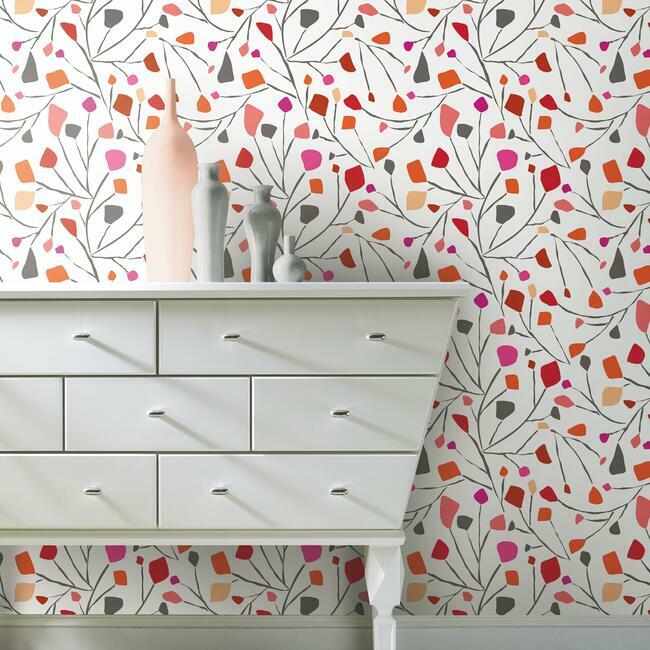 Jane Dixon Terrazzo Branch Peel and Stick Wallpaper Peel and Stick Wallpaper RoomMates   