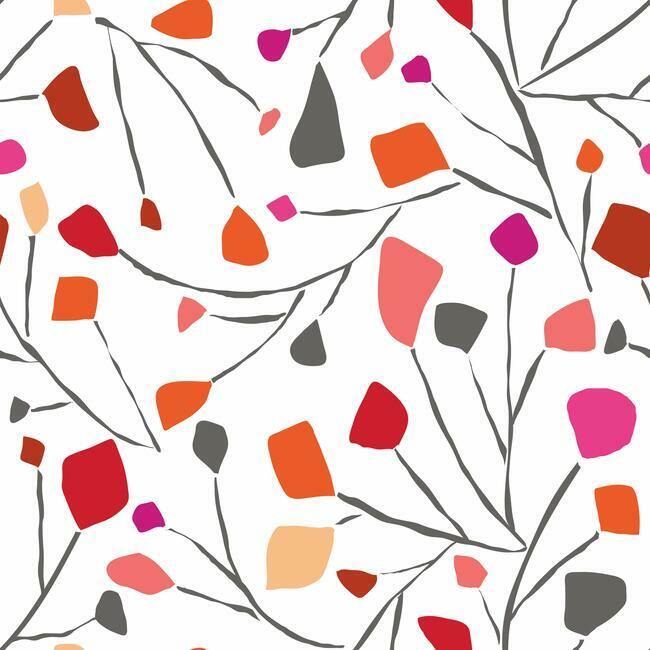 Jane Dixon Terrazzo Branch Peel and Stick Wallpaper Peel and Stick Wallpaper RoomMates