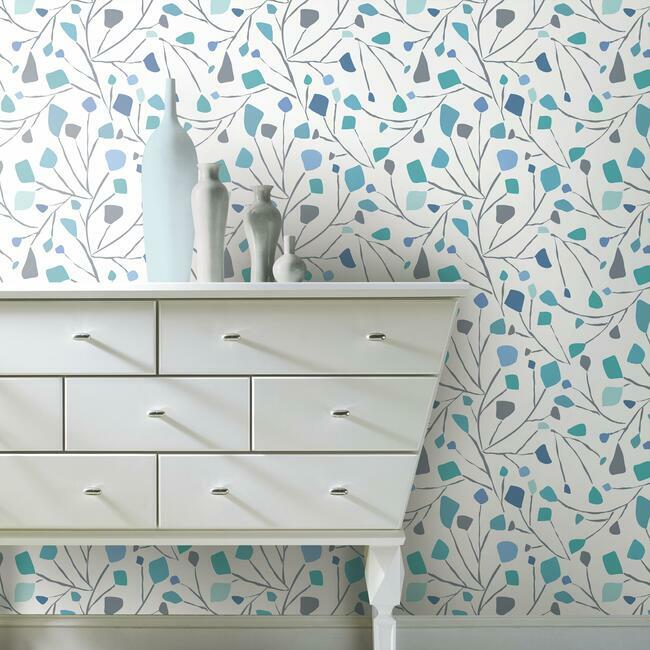 Jane Dixon Terrazzo Branch Peel and Stick Wallpaper Peel and Stick Wallpaper RoomMates   