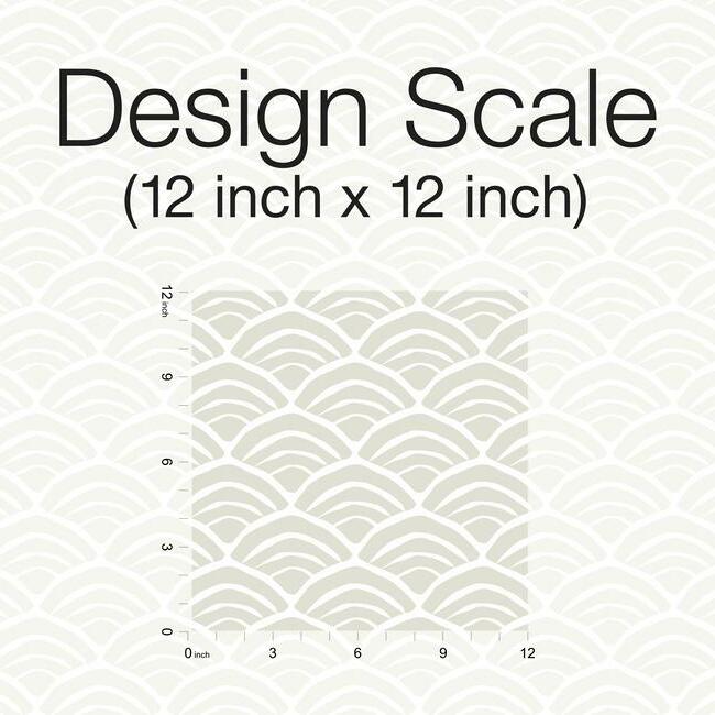 Jane Dixon Coastal Scallop Peel & Stick Wallpaper Peel and Stick Wallpaper RoomMates   