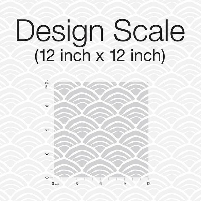 Jane Dixon Coastal Scallop Peel & Stick Wallpaper Peel and Stick Wallpaper RoomMates   