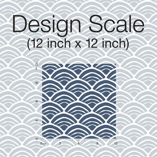 Jane Dixon Coastal Scallop Peel & Stick Wallpaper Peel and Stick Wallpaper RoomMates   